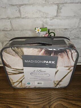 Madison Park Cassandra 3 Piece Cotton Printed Duvet Cover Set